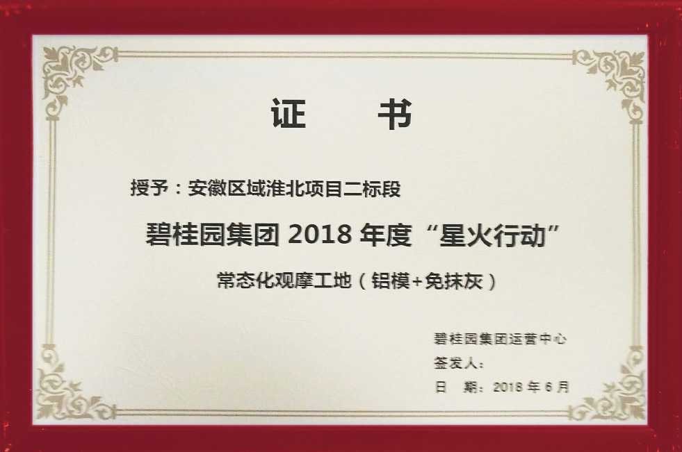 2018碧桂园常态化观摩工地