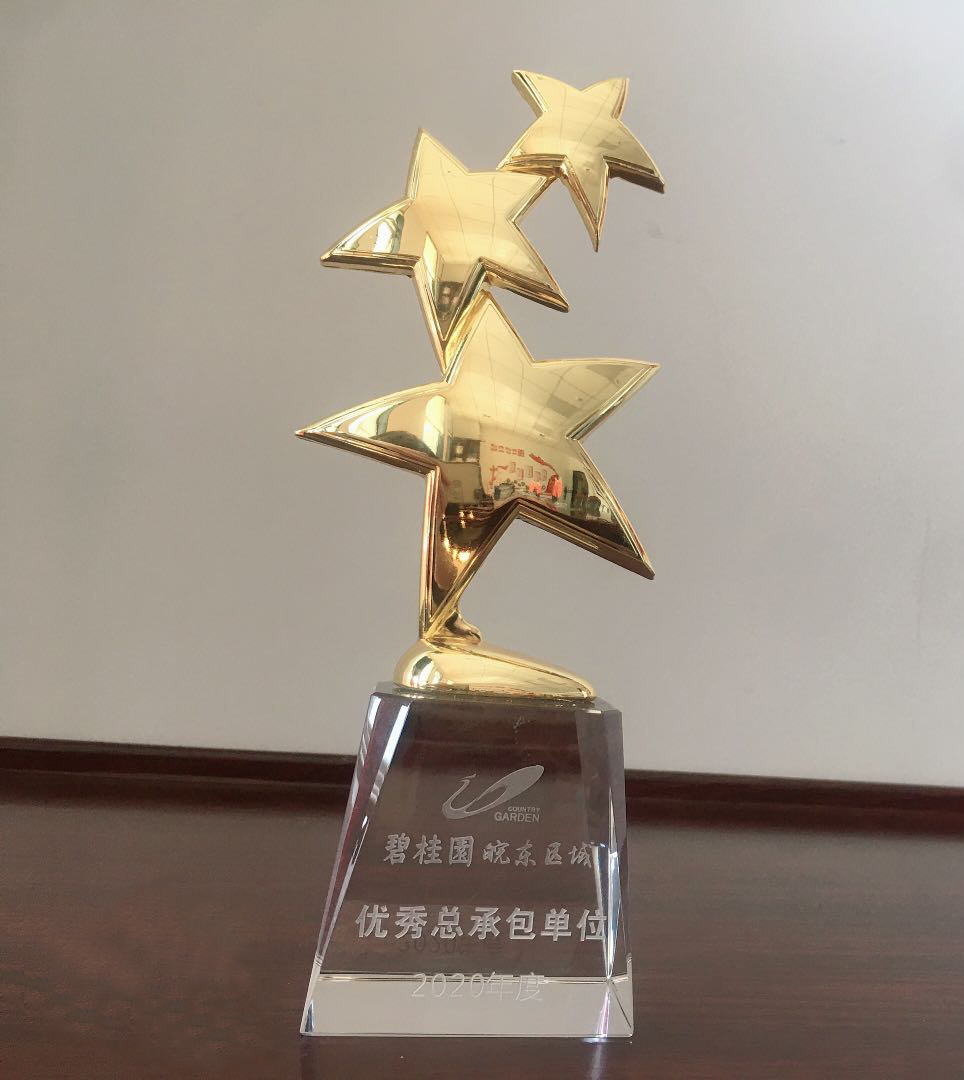 2020年度荣获“优秀总承包单位”奖杯